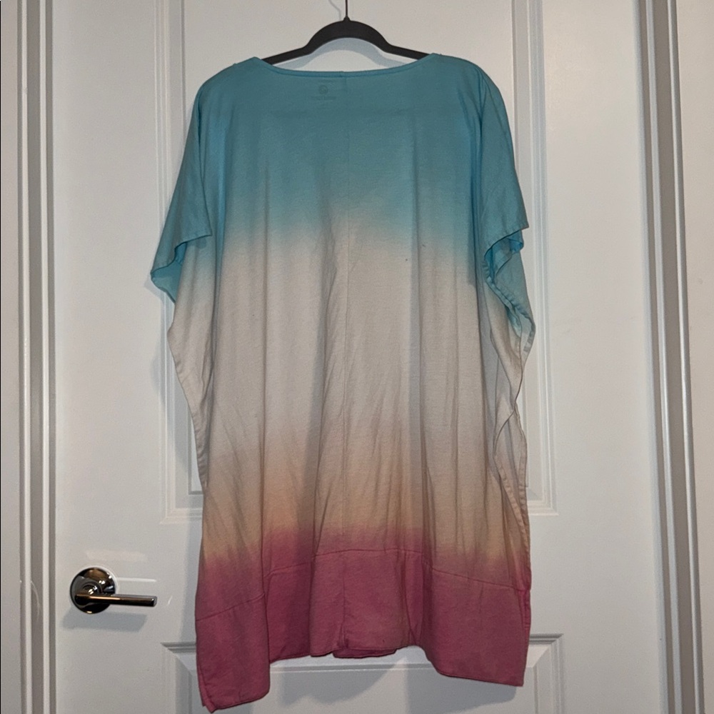 Ombre V-Neck Coverup Top - Picture 2 of 3